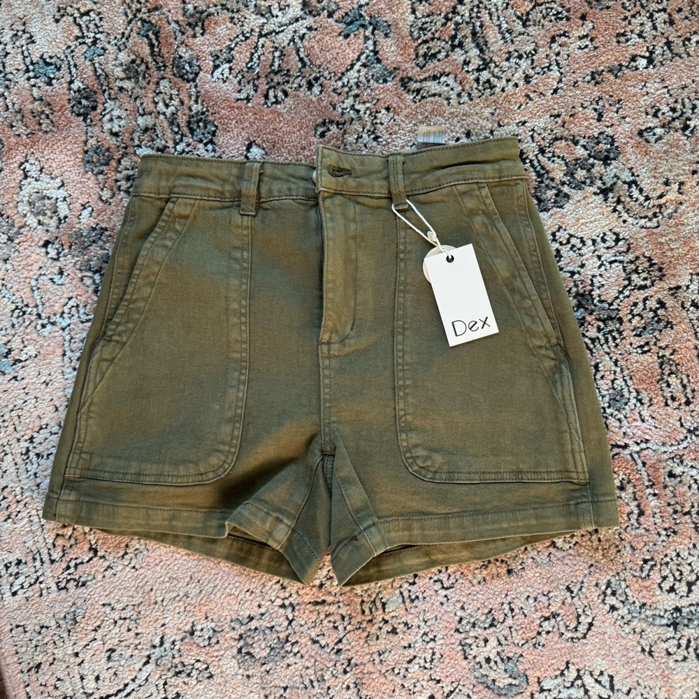 Dex High Waist Green Shorts